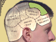 [Website logo: Ken in profile, his brain diagrammed into sections]